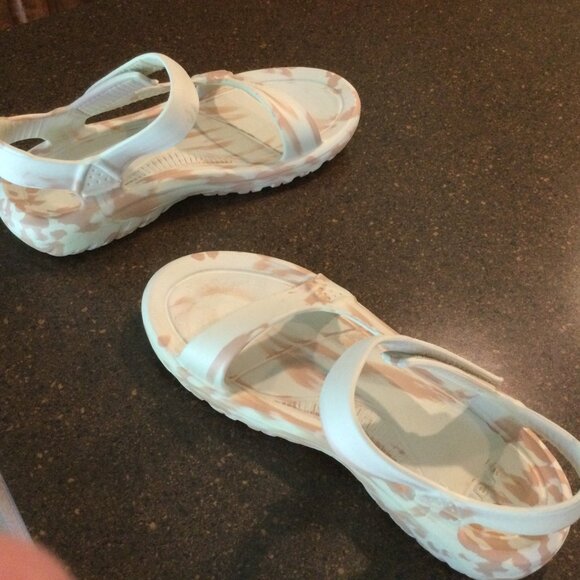 Teva Unisex-Adult Kids Hurricane Drift Sandal sz 11 in Maple Sugar Swirl pattern - Picture 3 of 5